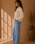 Cream Tassie Long Sleeve Sweater - KS40701