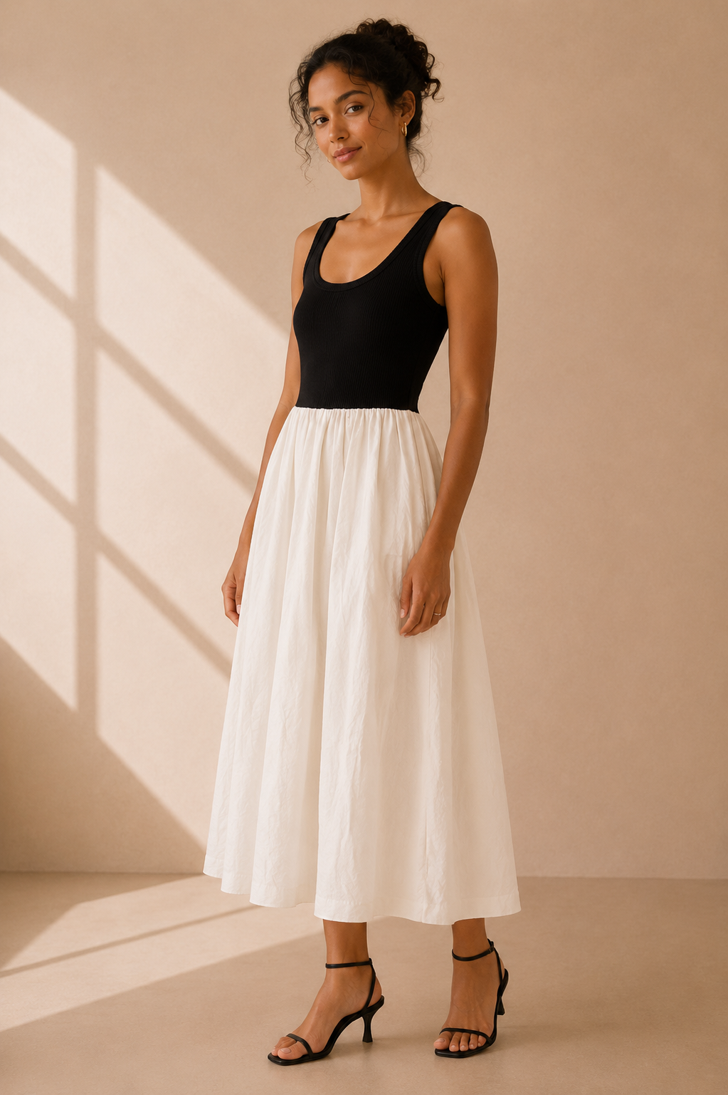 Porcelain Color Block Karla Midi Dress - 51487TCC