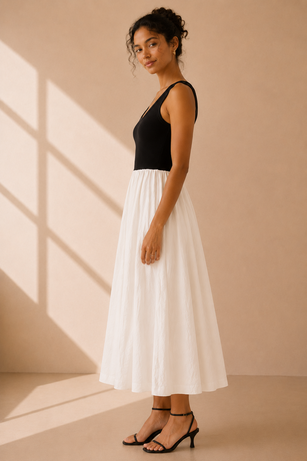 Porcelain Color Block Karla Midi Dress - 51487TCC