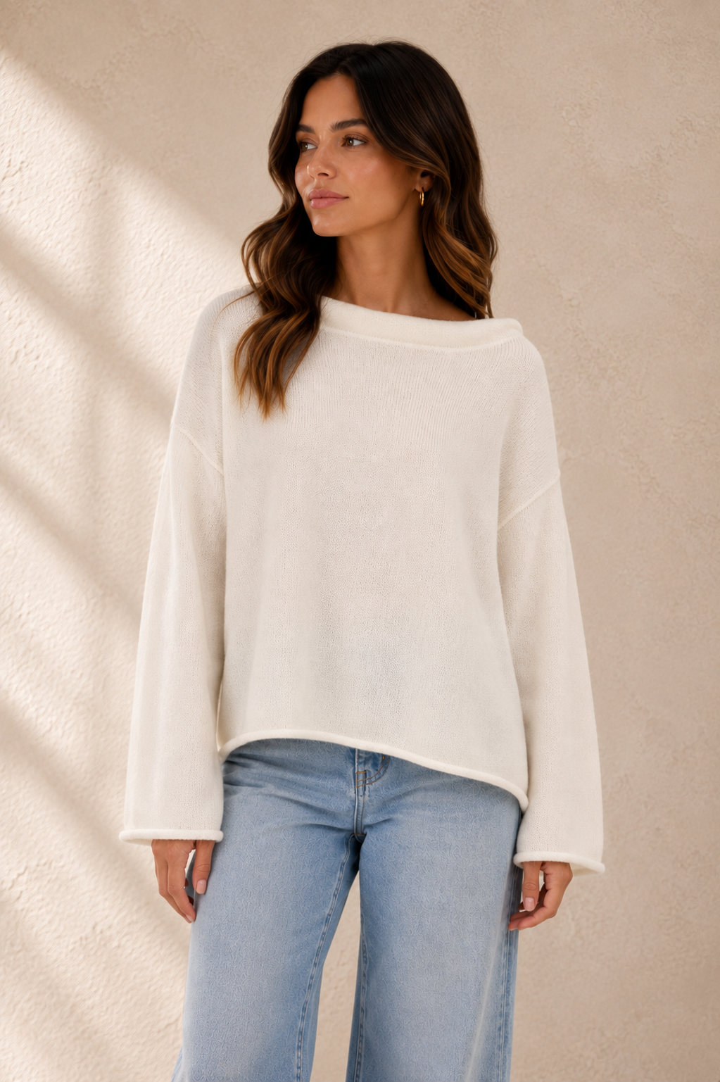 Ivory Drake Sweater - W1542