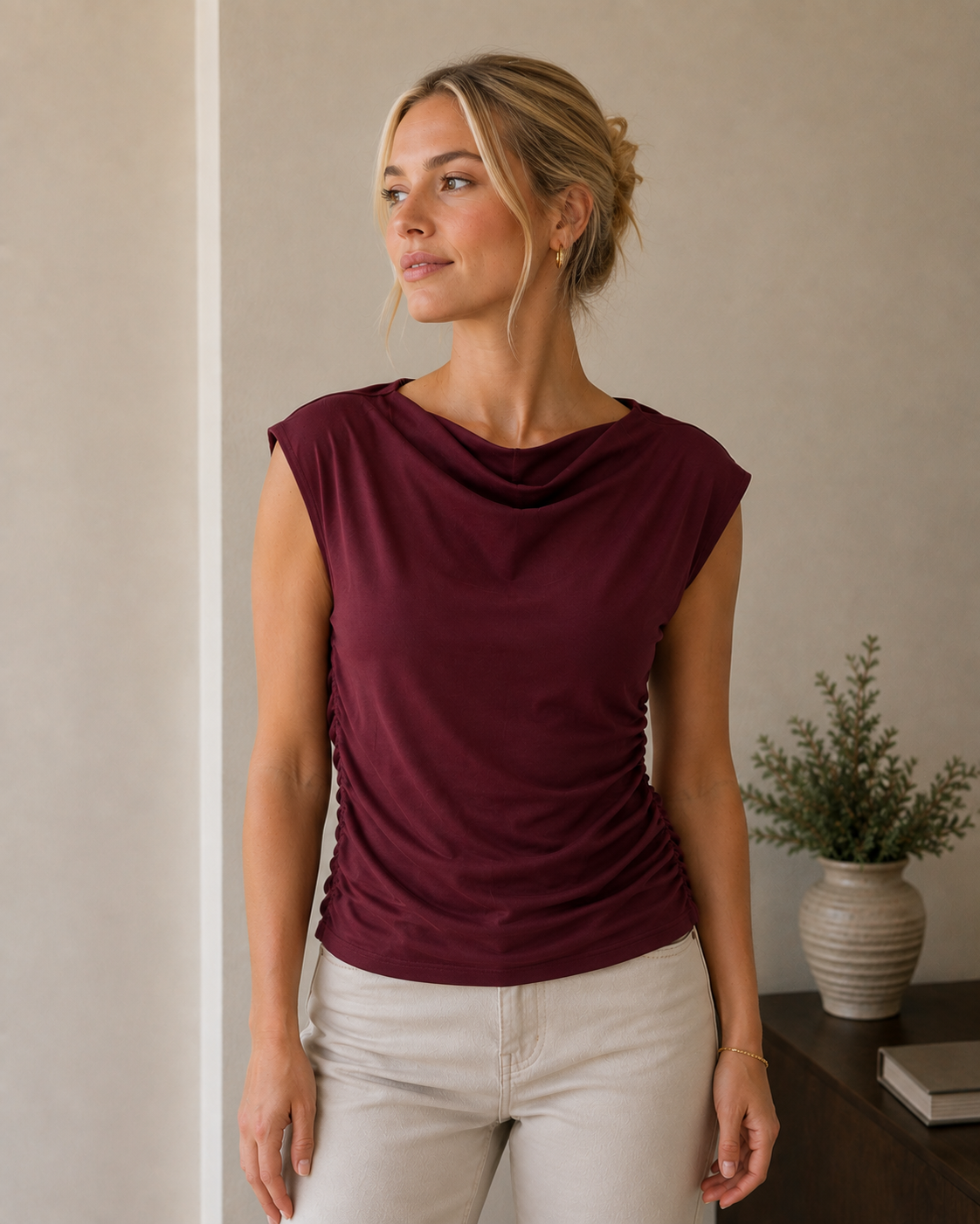 Burgundy Irvina Top - L10120T1