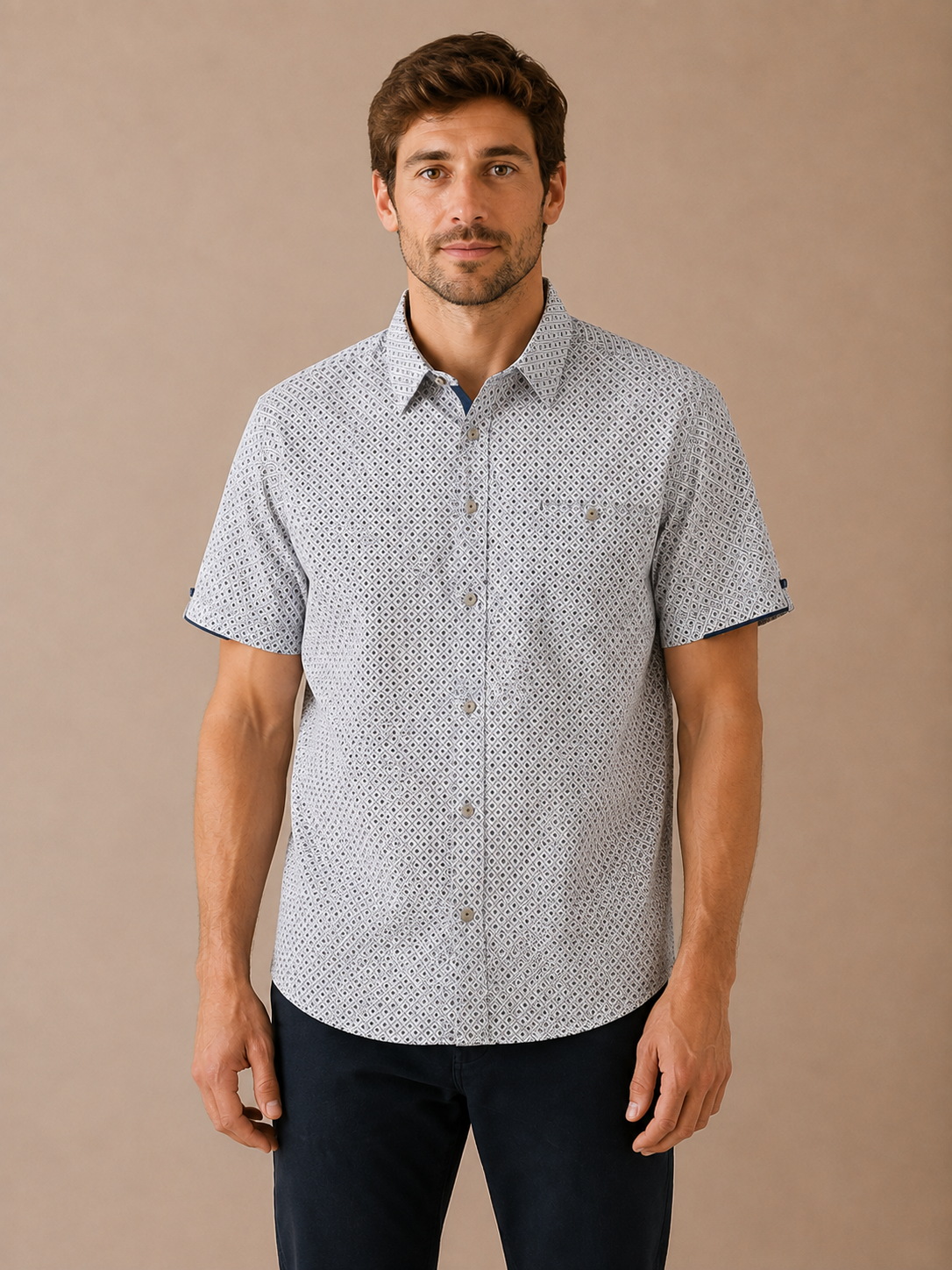 Olive Lithos Button Up - SMK-7776