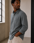 Balsam Mini Stripe Classic Stretch Selvage Shirt - 3260104142140