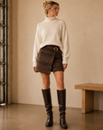 Brown Plaid Aubrey Skirt