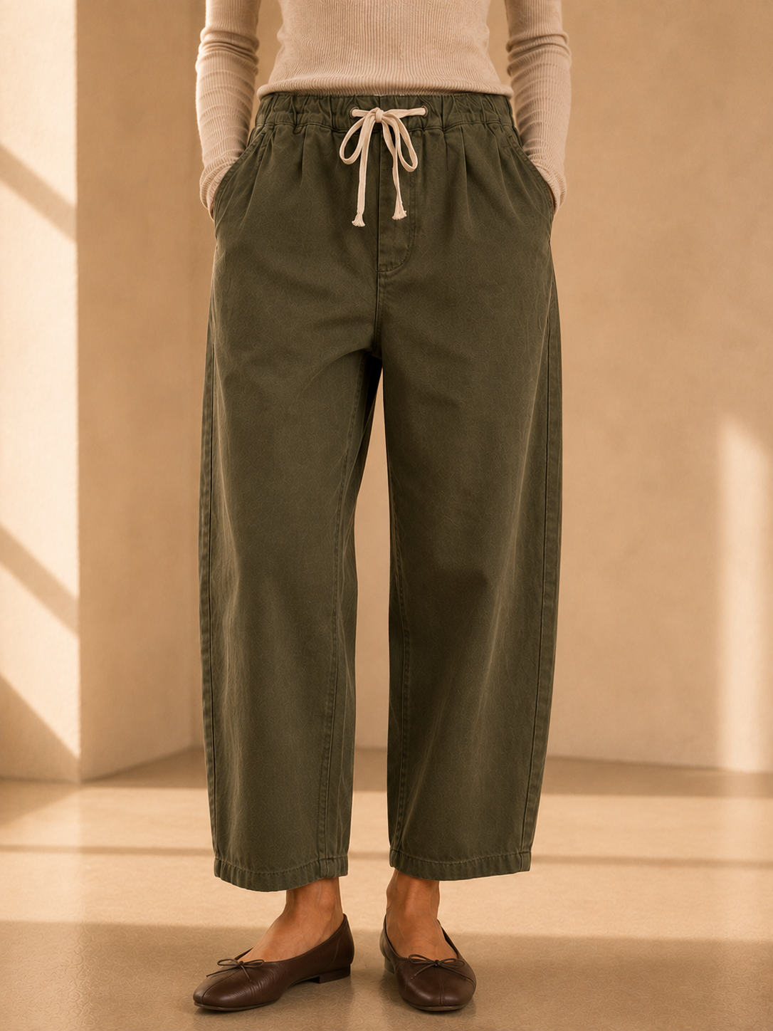 Dried Ivy Toni Pull On Elastic Pant - DEX1-10206