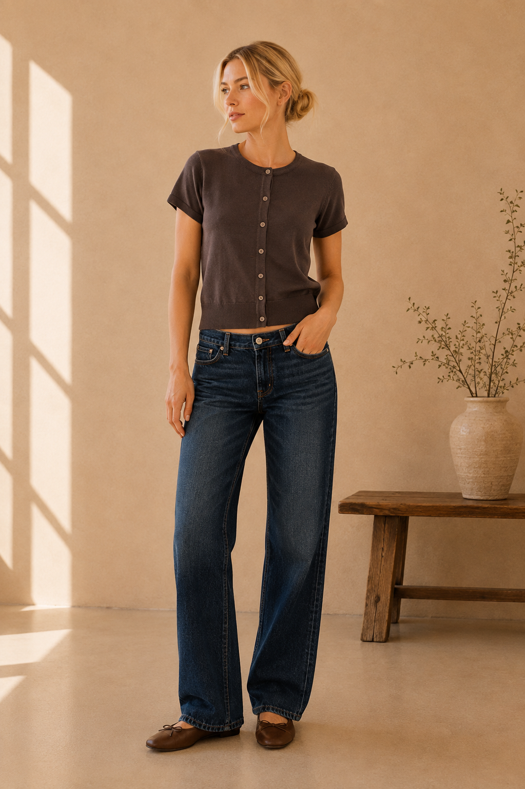 Dark Brown Corinne Top - TM1979