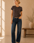 Dark Brown Corinne Top - TM1979
