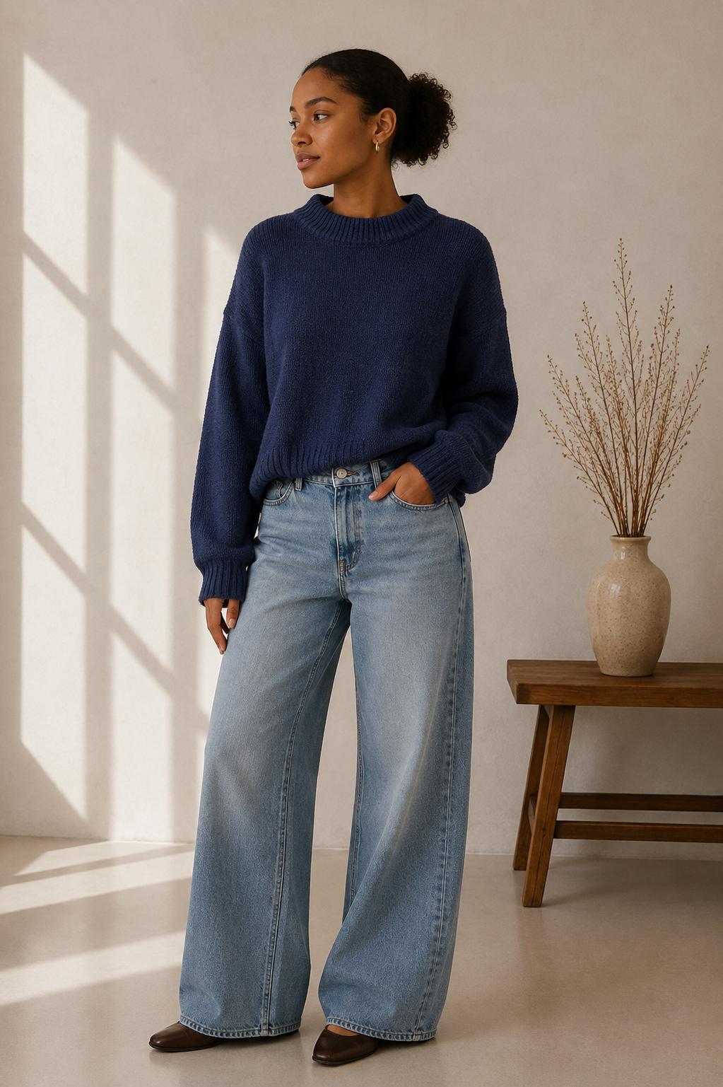 Navy Finn Sweater - T5193