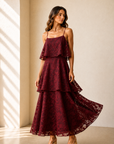 Burgundy Nerissa Maxi Dress - PNPEQ3263430