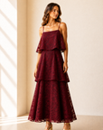 Burgundy Nerissa Maxi Dress - PNPEQ3263430
