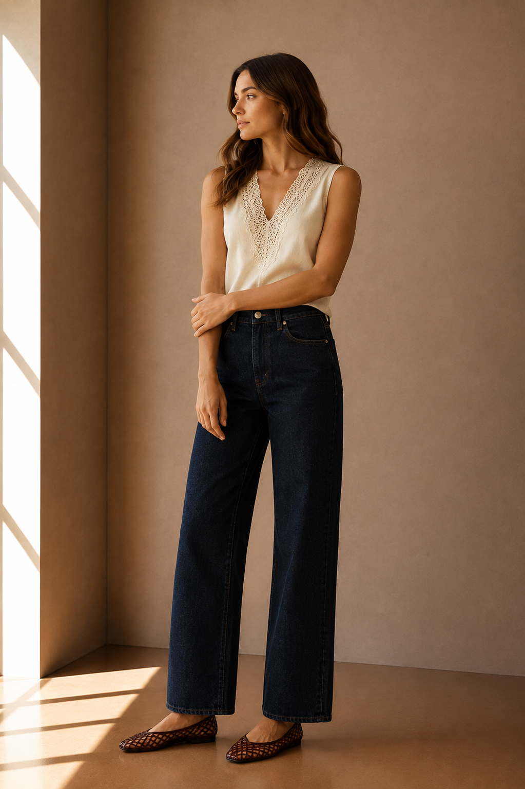 Ivory Cashmere Tank  - 2640069