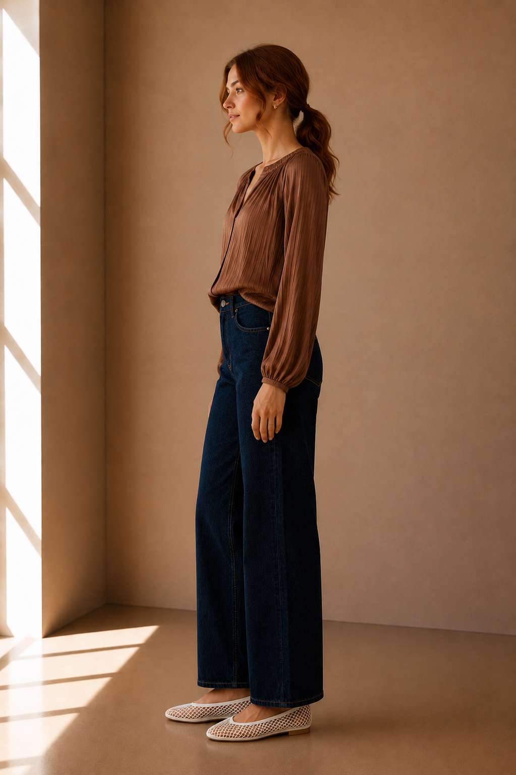 Mocha Mousse Hadley Blouse