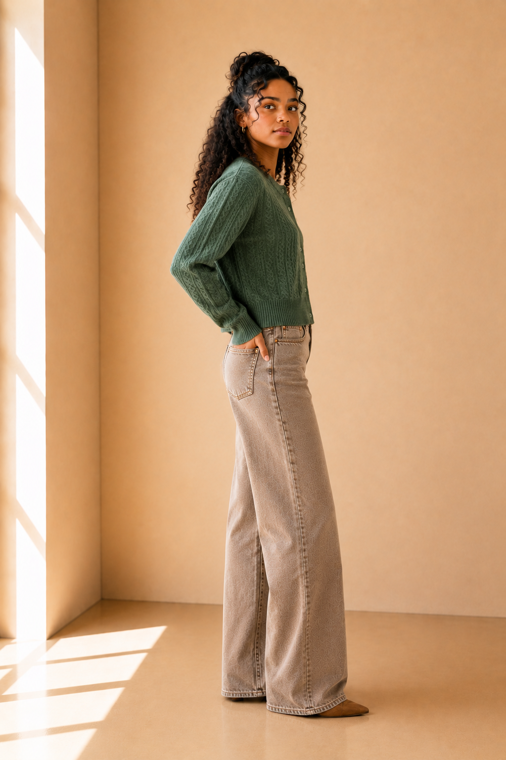 Monstera Medina Pointelle Cardigan - ZW263444