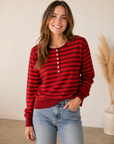 Burgundy & Poppy Elliana Top - TAR1509