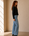 Black Medina Pointelle Cardigan