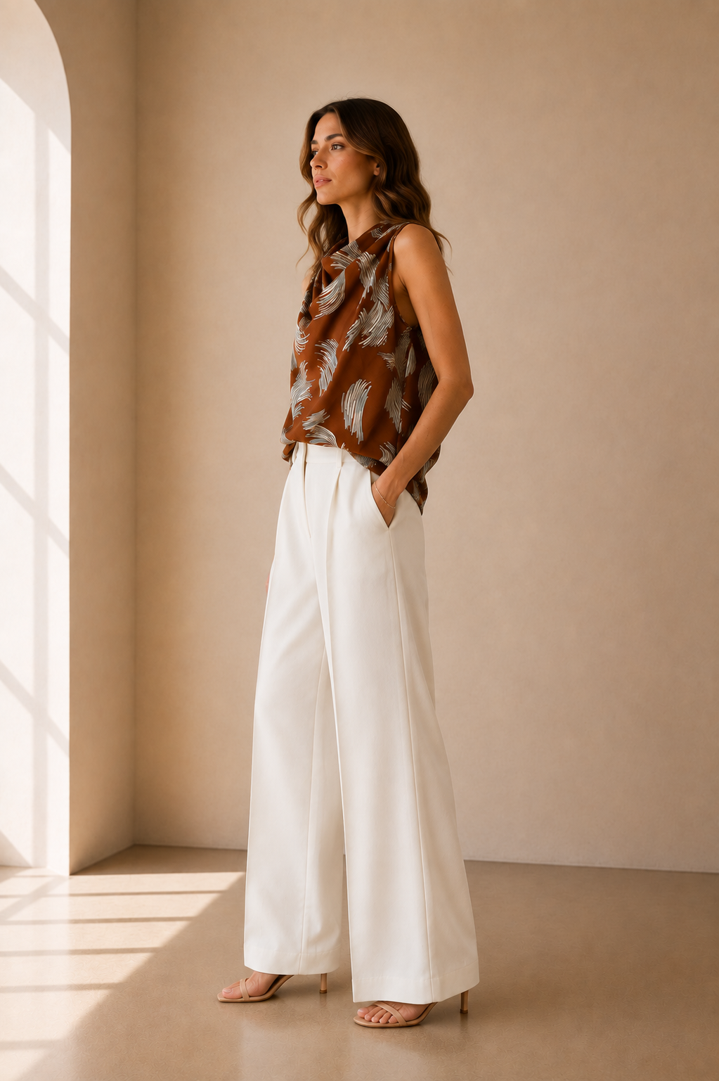 Brown Lisette Top - FTM3491-4
