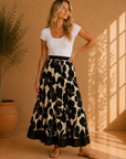 Black Floral Kirstie Skirt