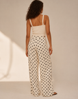 White Melody Pleated Wide Leg Pants