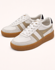 White & Mocha Grandslam Elite Womens Sneakers