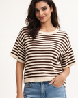 Brown Stripe Sweater