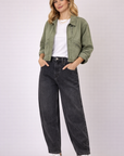 Light Olive Vibe Check Jacket