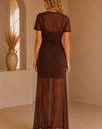 Dark Brown Marcello Maxi Dress