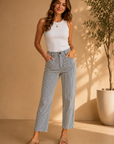 Navy & Ivory Kelsey High Rise Fab
