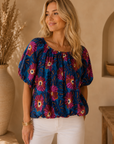 Navy Tyson Blouse - FTM3418-1