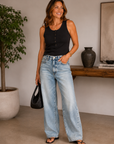 Enthusiastic Selena Baggy Low Rise Straight Leg