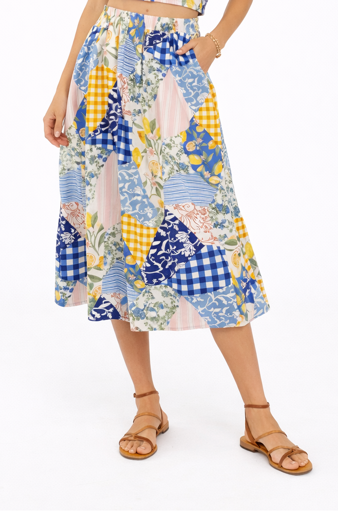 Blue Multi Jinny Skirt