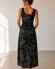 Black & Ivory Maria Midi Dress