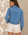 Finish Line Medium Light Indigo Denim Jacket
