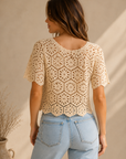 Natural Raquel Lace Top