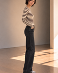 Light Coco Stripe Solana Long Sleeve Top