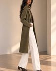 Olive Suede Dakota Trench