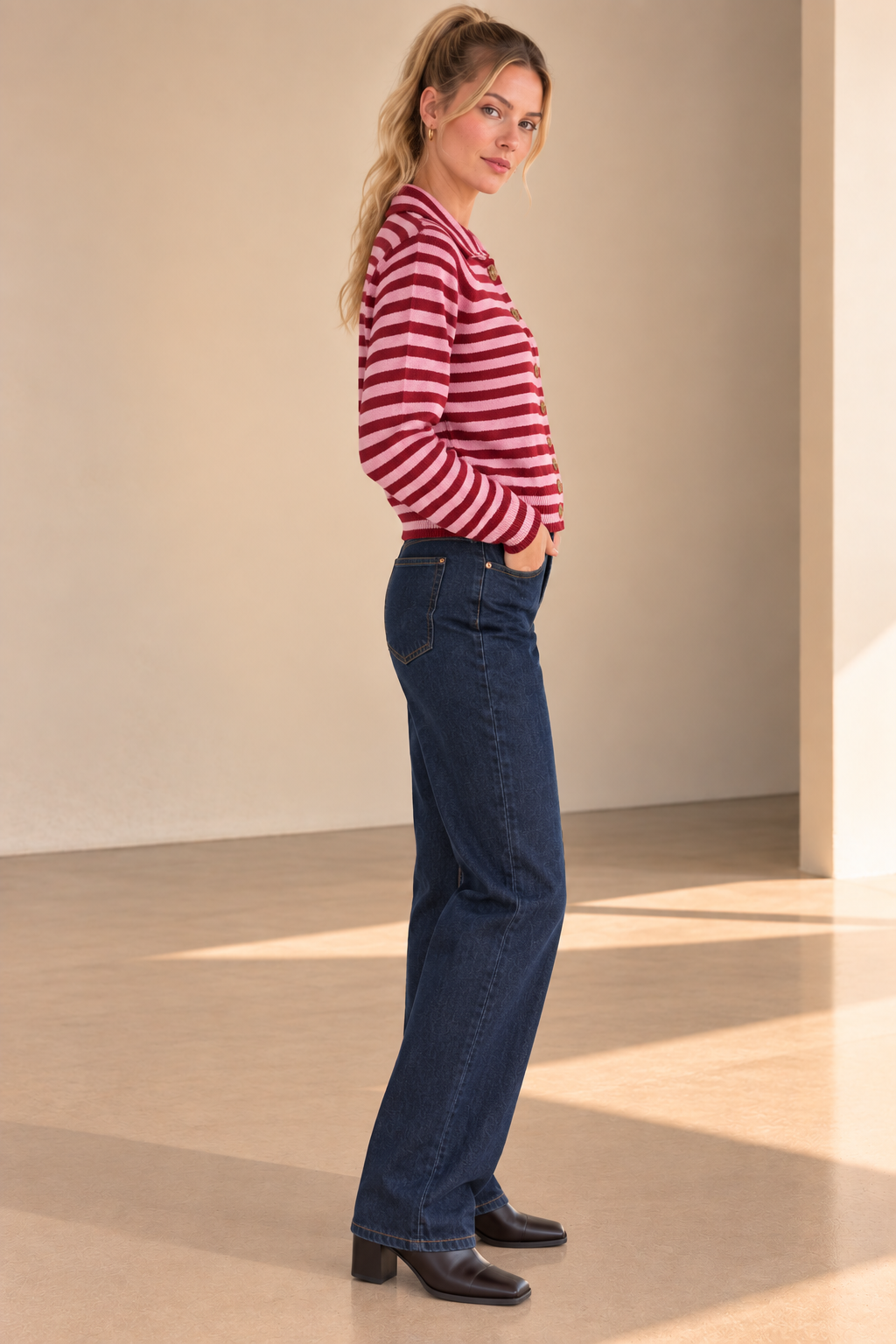 Berry Pink Landen Cardigan