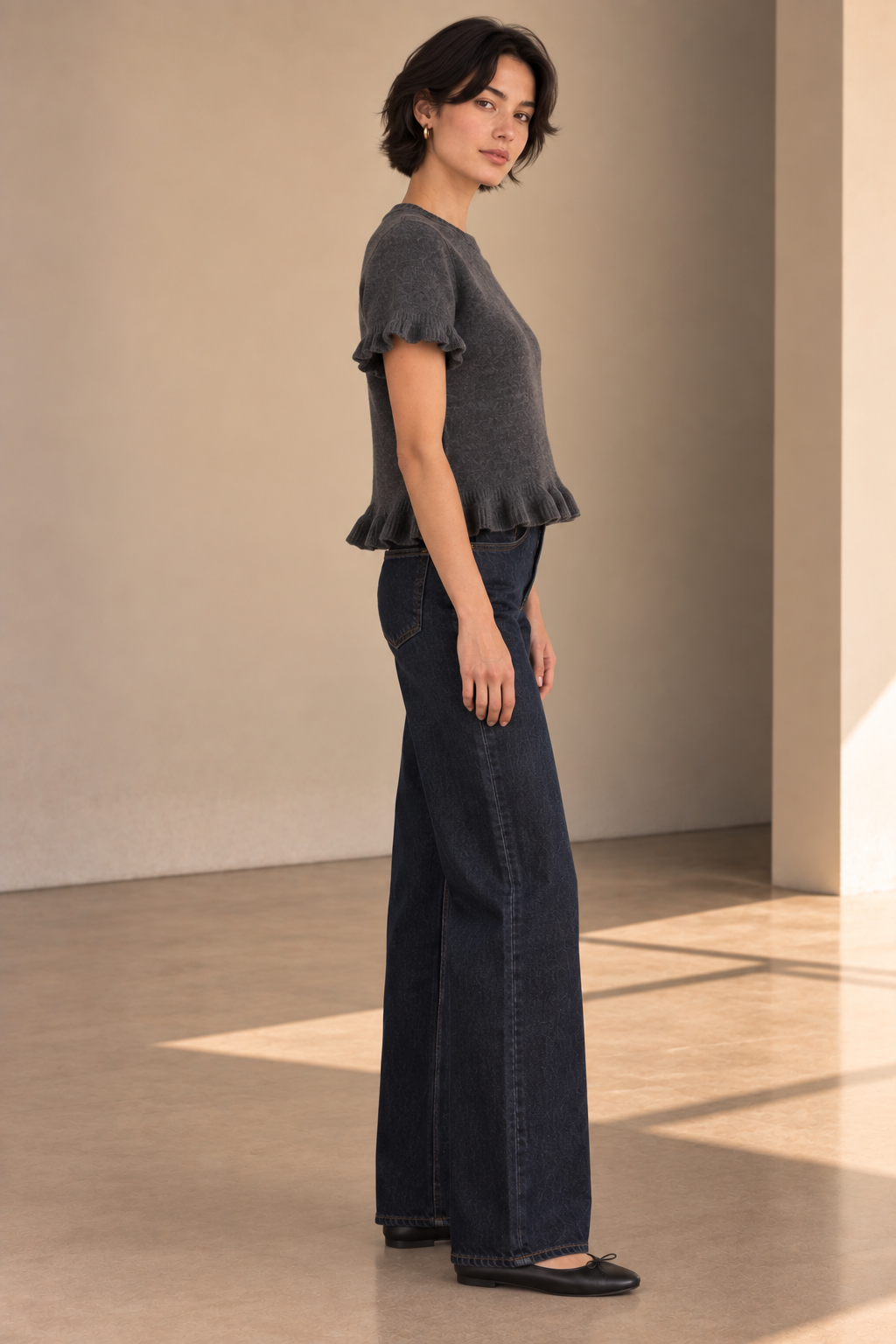 Charcoal Jillie Top