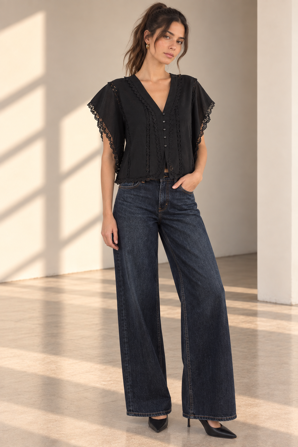 Black Valentina Top