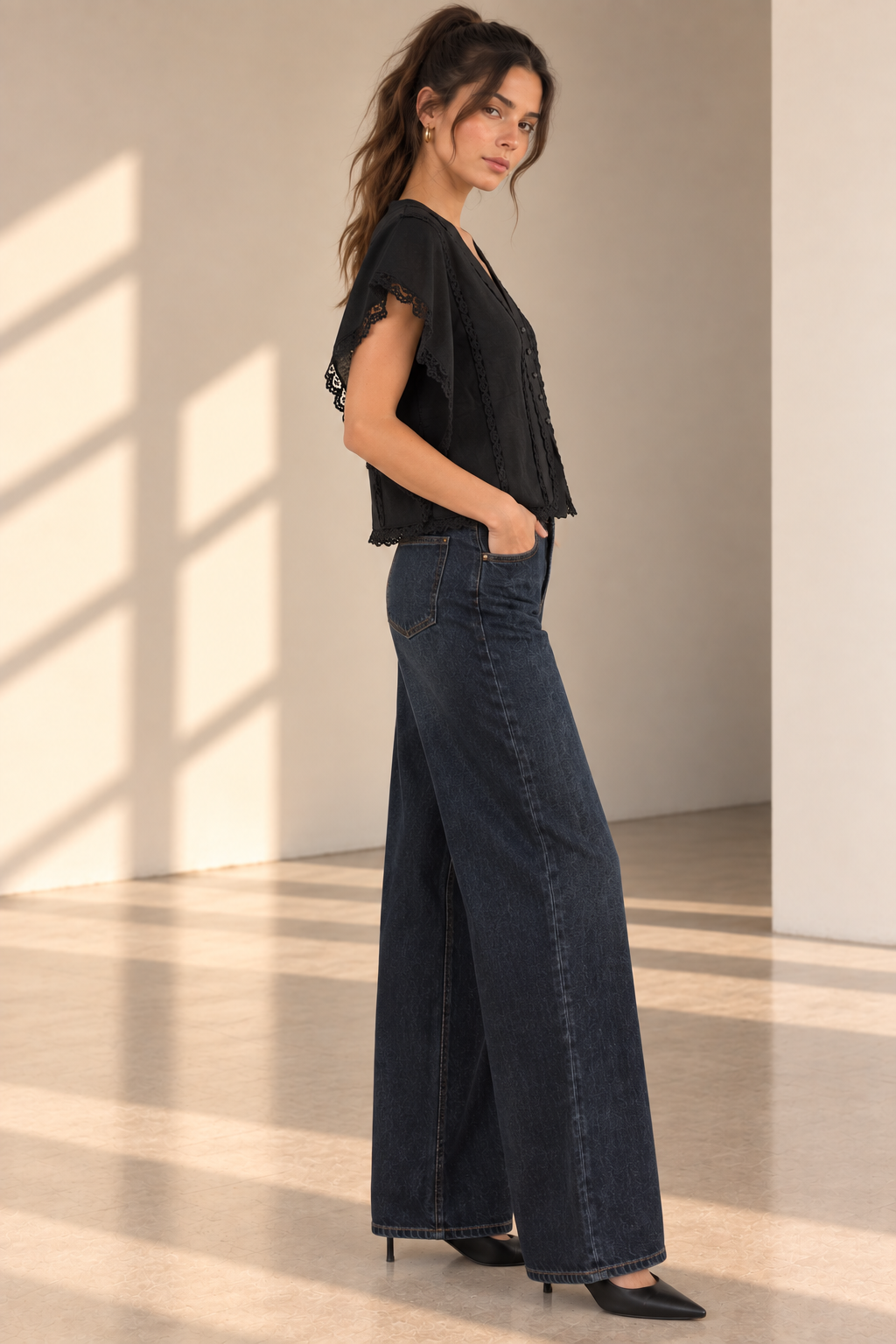 Black Valentina Top