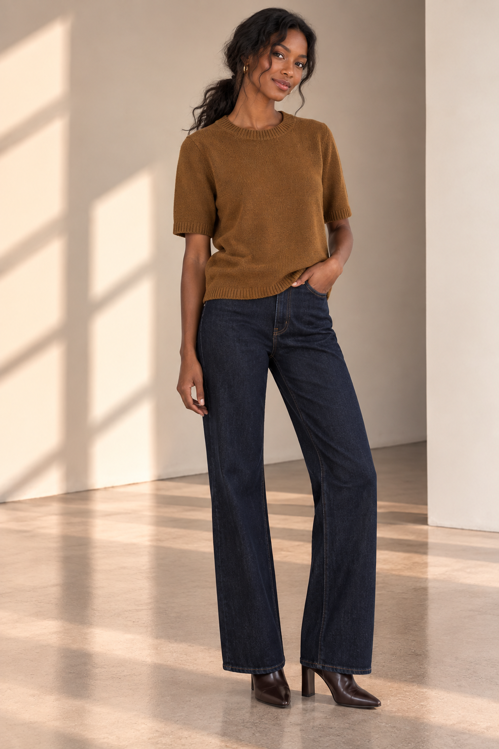 Cocoa Powder Perfect Sweater Tee