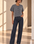 Blue Grey Cannes Cardigan Top