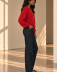 Red Sara Cardigan