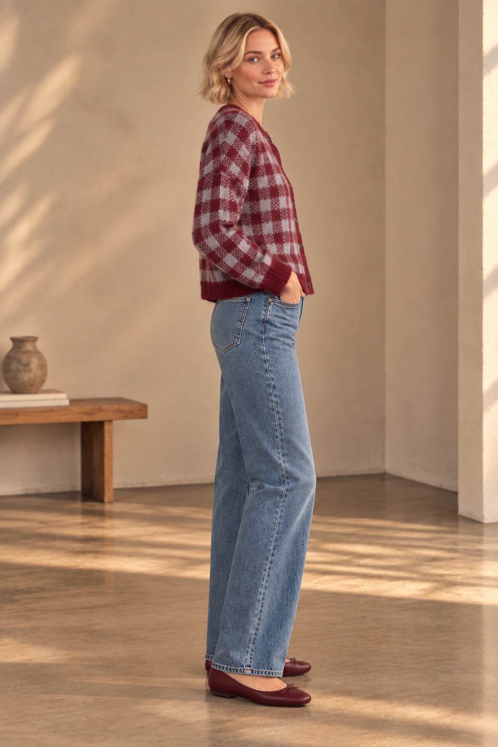 Bordeaux Aomori Cardigan