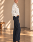 POLKA DOT Polka Dot High Neck Drawstring Pullover Jacket