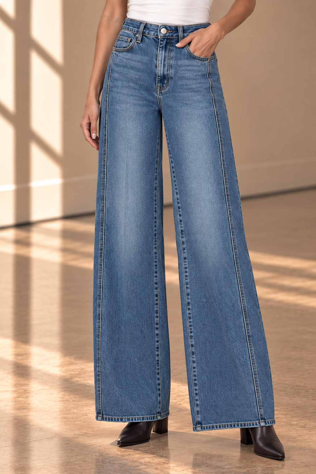 Make Believe Far Out High Rise Wide Leg
