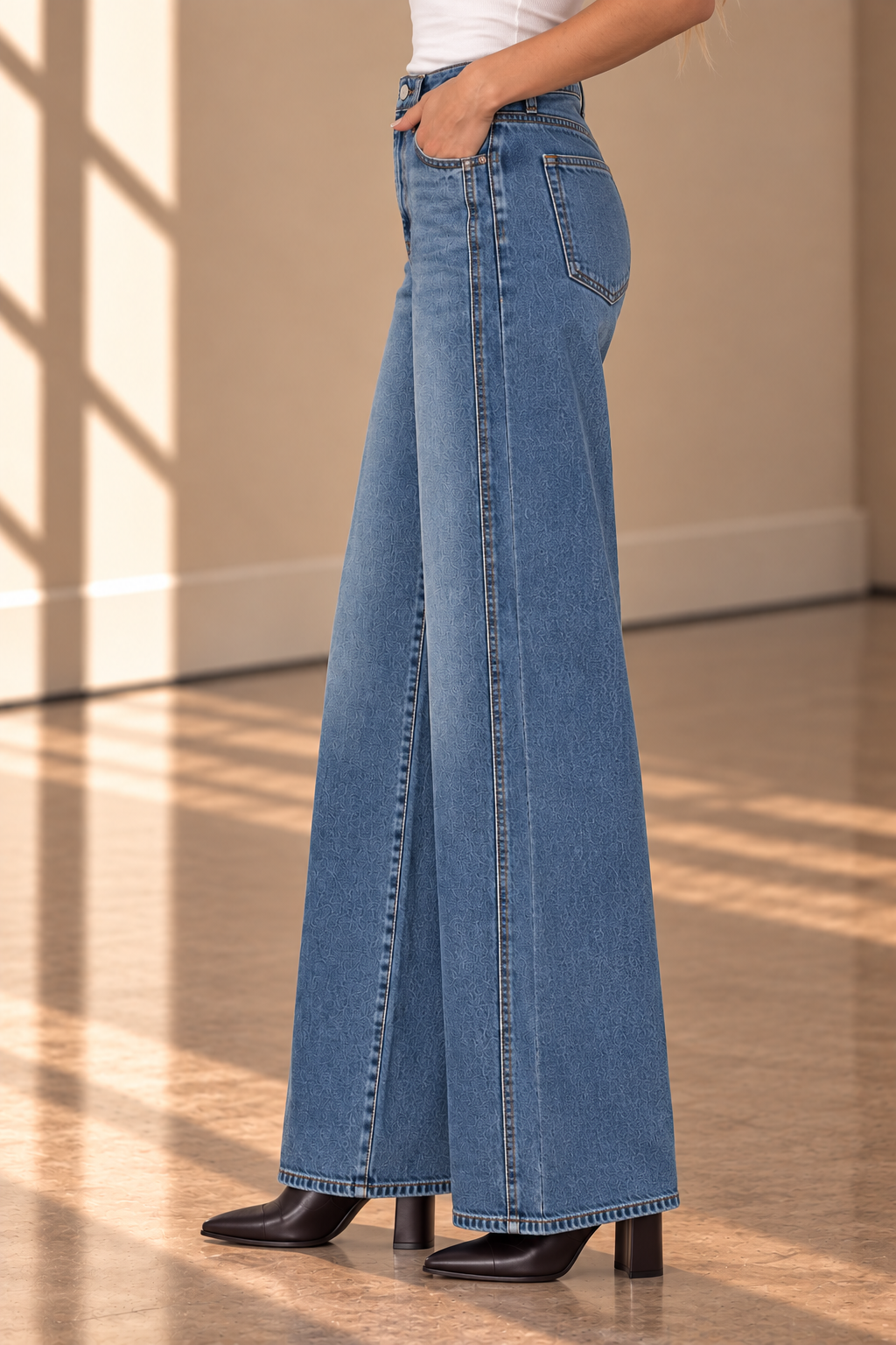 Make Believe Far Out High Rise Wide Leg