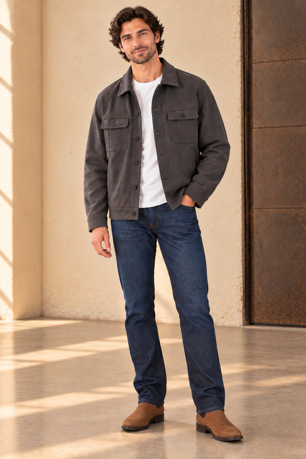 Charcoal Callen Trucker Jacket