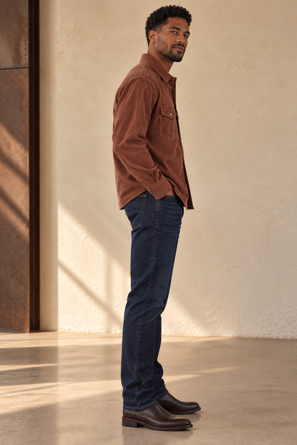 Mink Brown Banning Corduroy Snapshirt