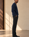 Navy Brentwood Knit Crew Neck Sweater