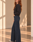 Black Aurora Off Shoulder Sweater